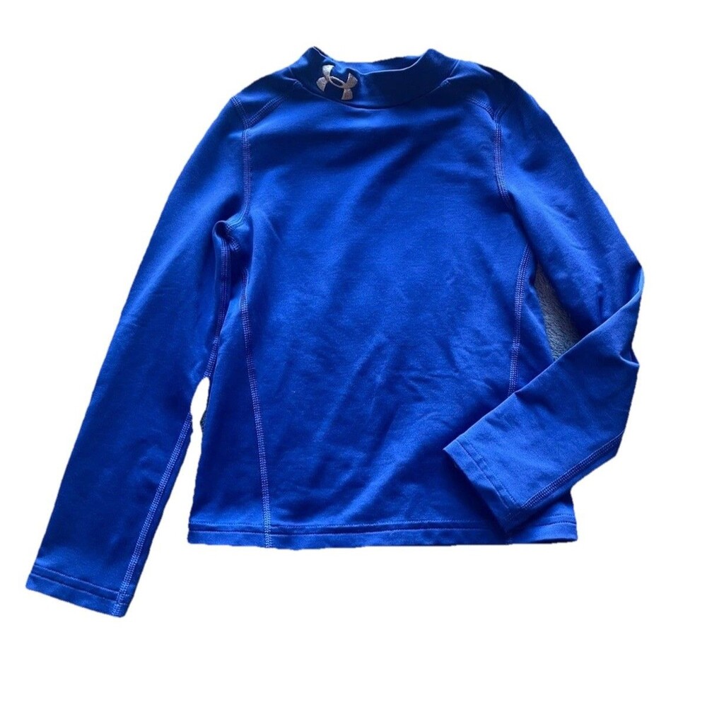 Under Armour Boys Long Sleeve Shirt Blue XS Athletic Performance Top